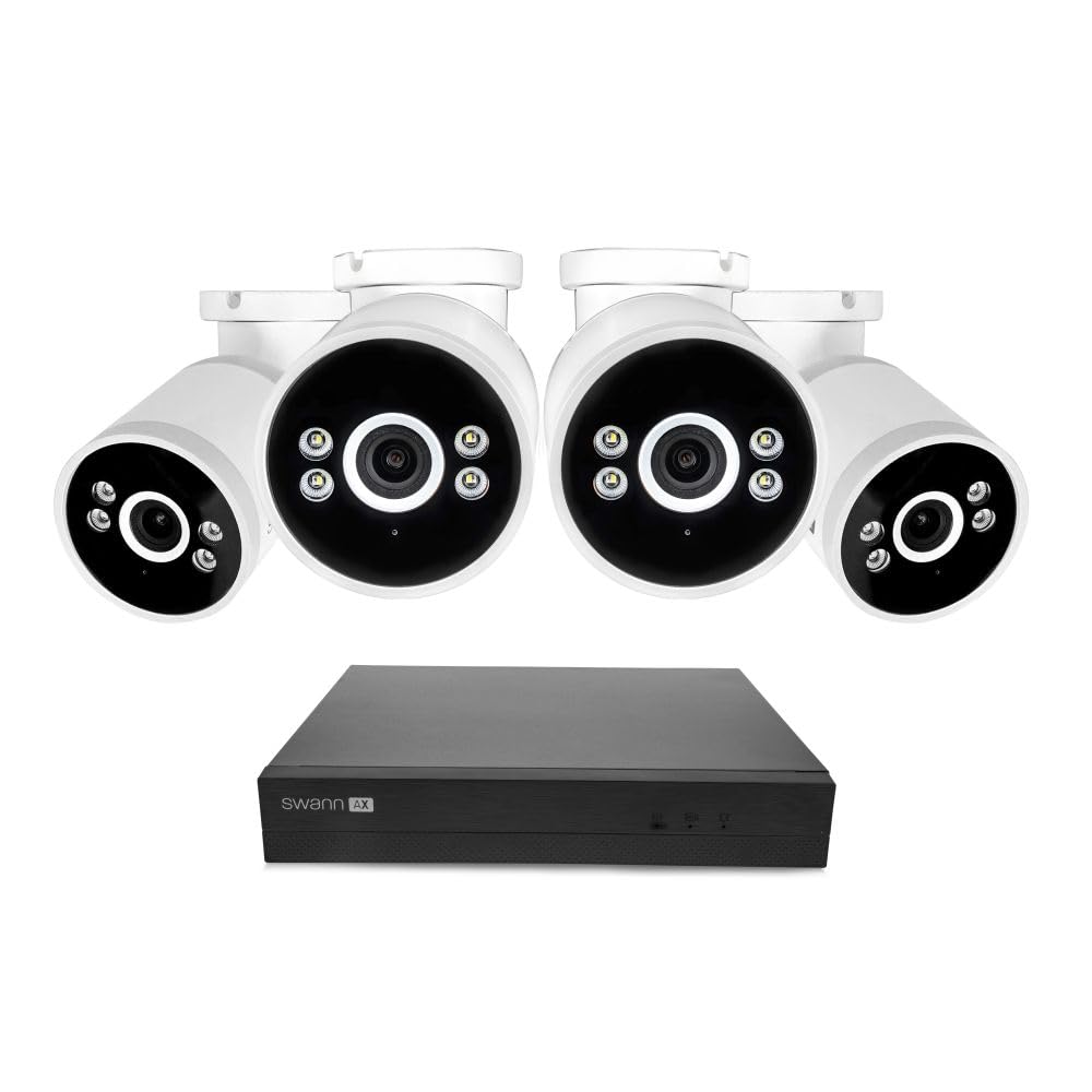 Swann Smart Security System 1080P 4カメラ Amazon.com: Swann AdvancedX Wired NVR 4K Security Camera